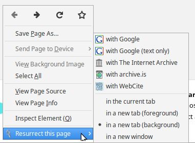 Mirror selection context menu.